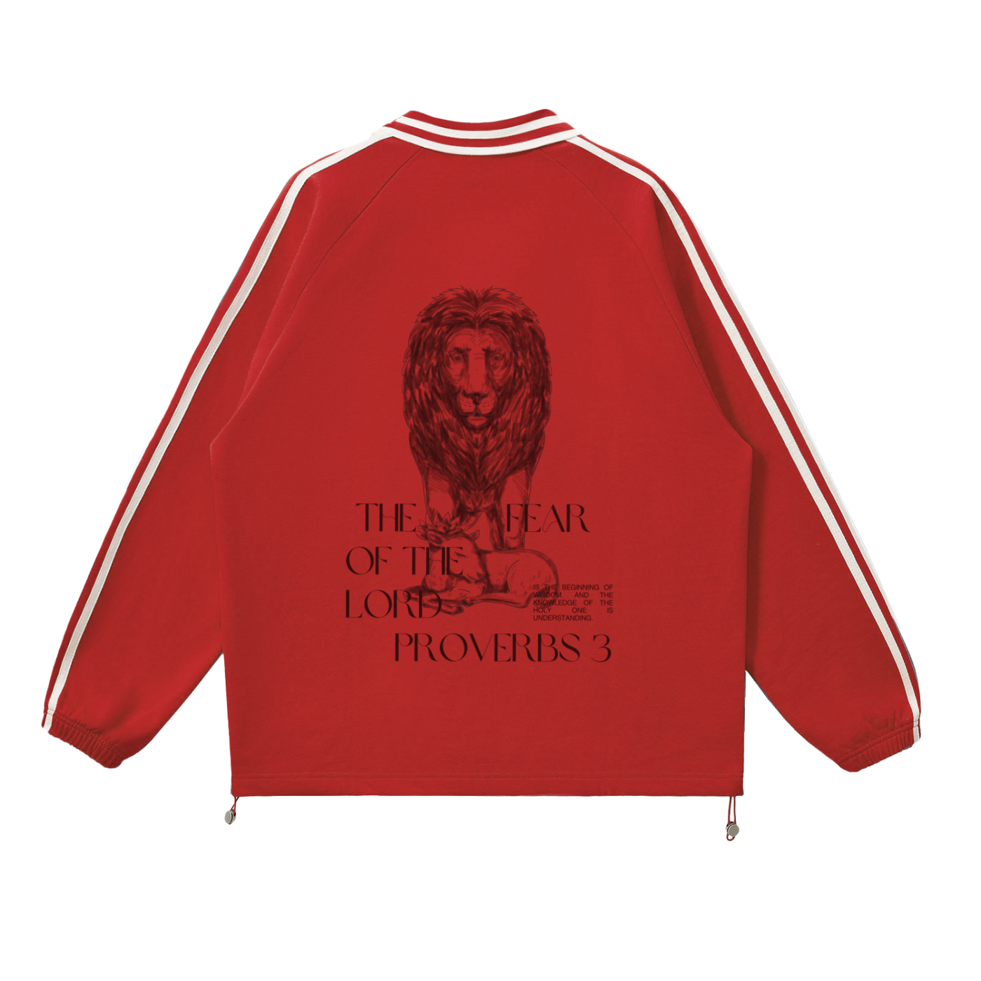 Contrast Striped Lapel Collar Sweatshirt
