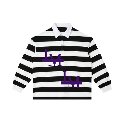 Color Block Stripe Polo Shirt